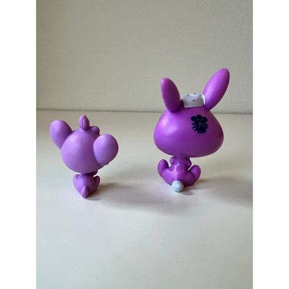 Littlest Pet Shop Blythe Purple Motorcycle Scooter Sidecar Hasbro 2010 w| 2 Pets - Picture 8 of 12